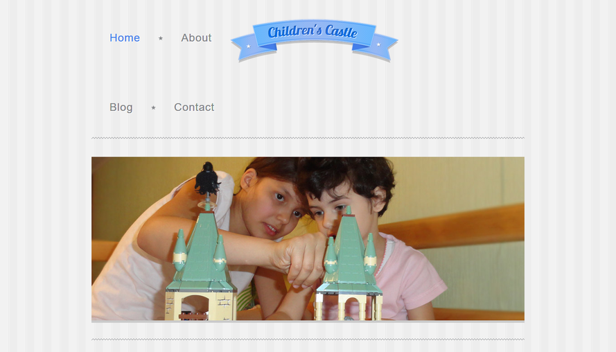 儿童乐园蓝色可爱的小学网站模板