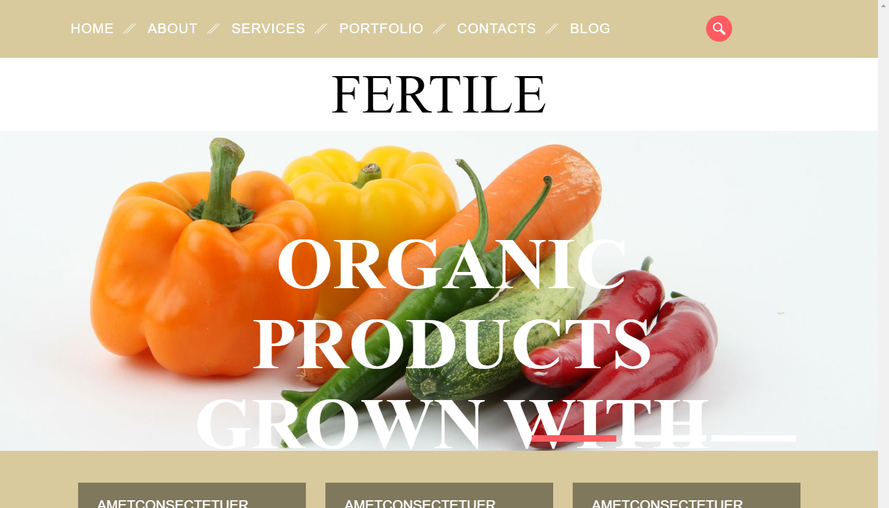 Orange atmospheric and beautiful fruit farmer vegetable base company website template