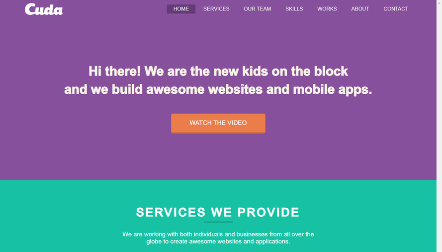 Flat HTMLCSS website design corporate website template