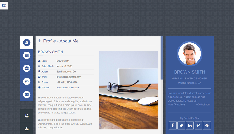 FlexyCard Programmer Engineer Web Resume Template Download