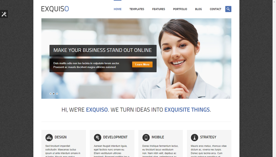 Blue beautiful atmosphere business consulting company official website template