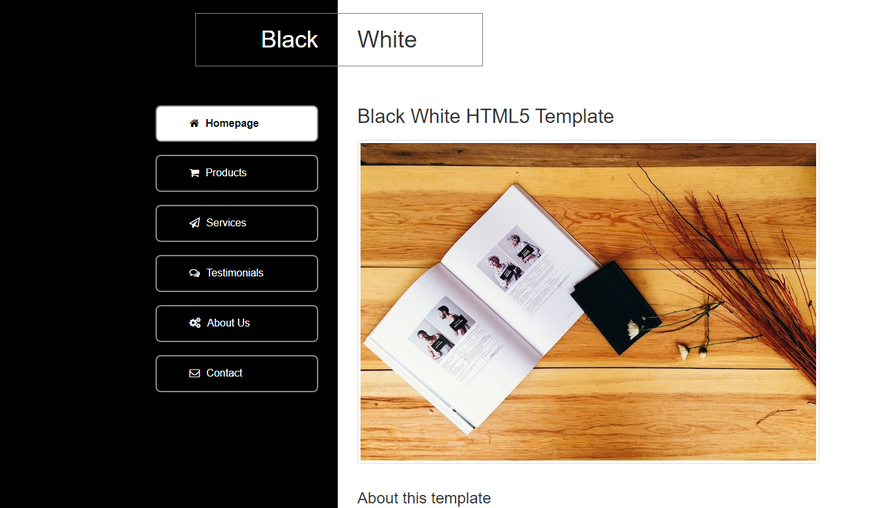 黑色相间个性二栏html5博客模板