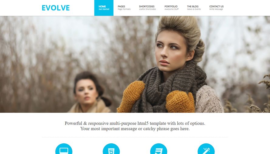 Simple and beautiful EVOLVE business whole station enterprise template