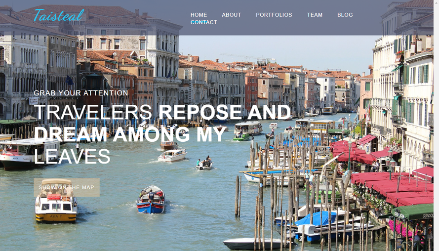 Beautiful tourist attraction display website template with large pictures