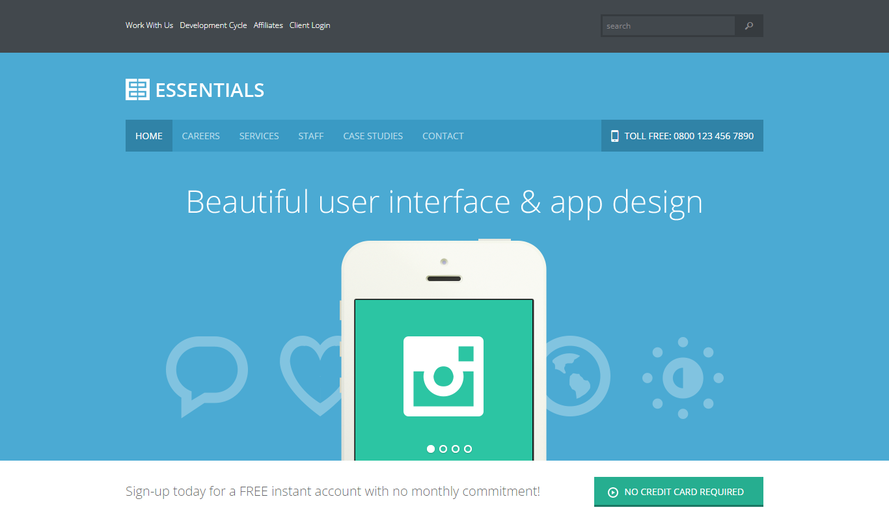 Simple and refreshing flat mobile APP application official website template