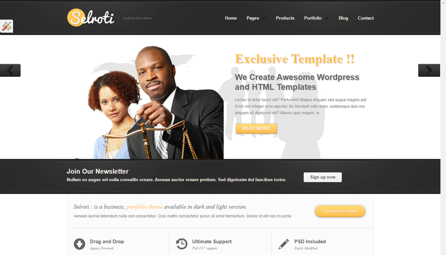 Black texture business enterprise website template