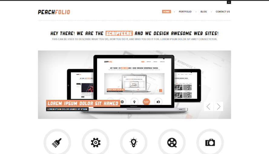 Simple flat website design company CSS3 website template