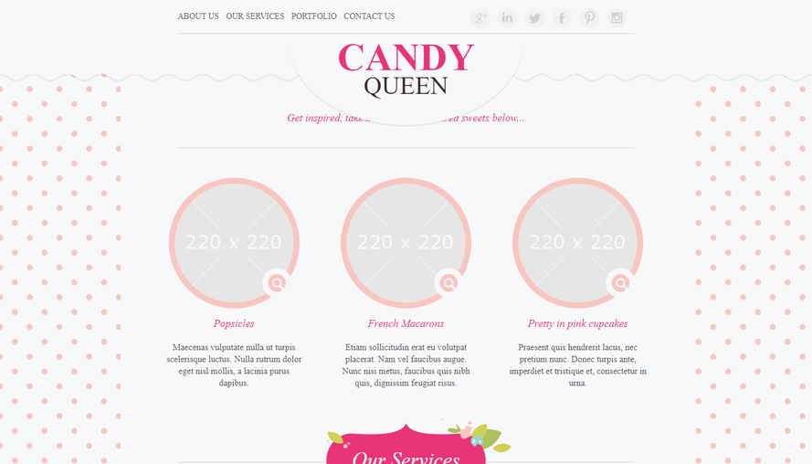 Pink love dating display corporate website template