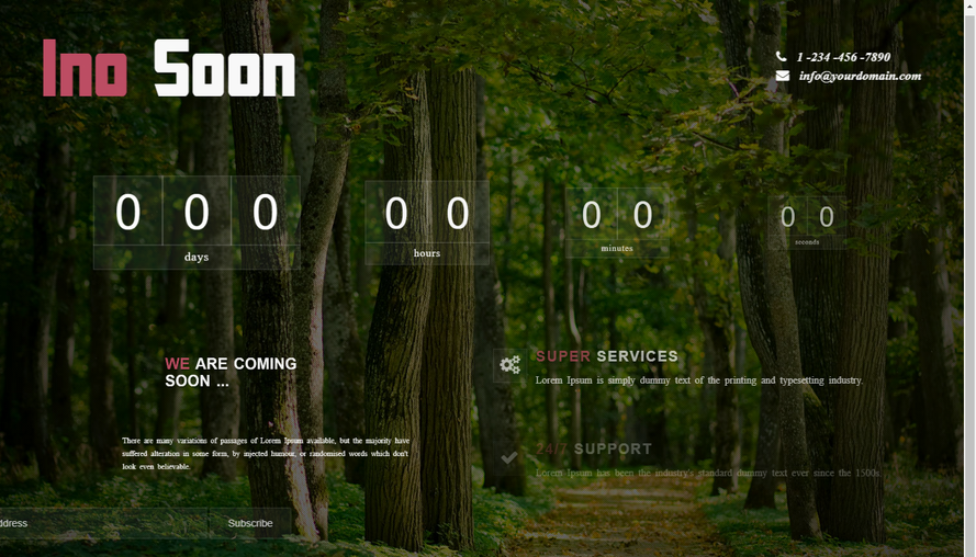 In soon online countdown website template download