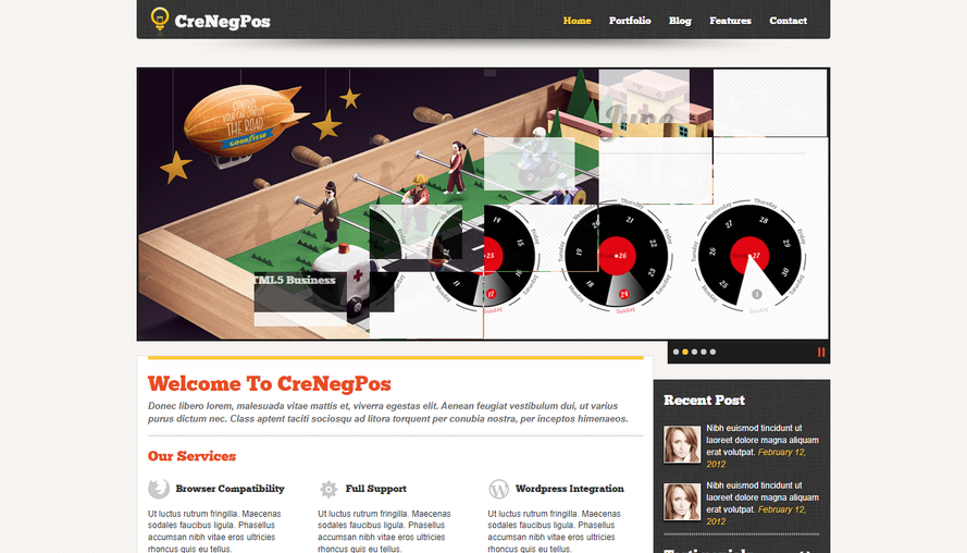 大气黑色动漫游戏商务企业网站模板