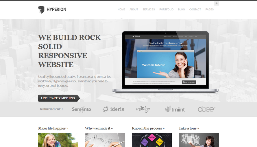 Gray IT technology business service company website template