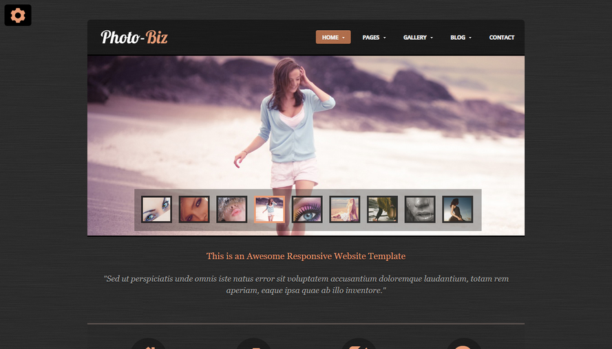 黑色質感紋理女性化妝品公司網站模板