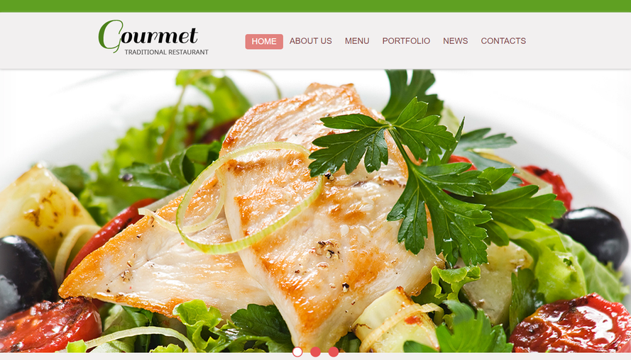 精美大气商业美食西餐厅网页模板下载