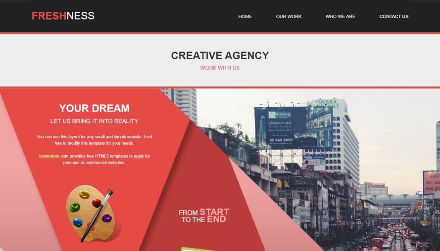 Black personality design graphic designer case display html5 template