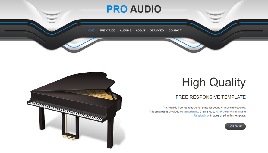 Black curve personality piano product display corporate template