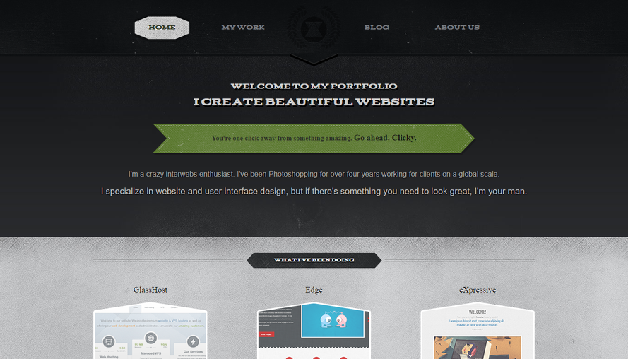 Black retro background website design official website template download
