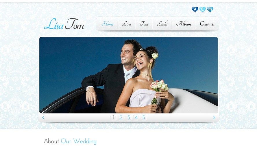 Atmospheric wedding photography corporate website template