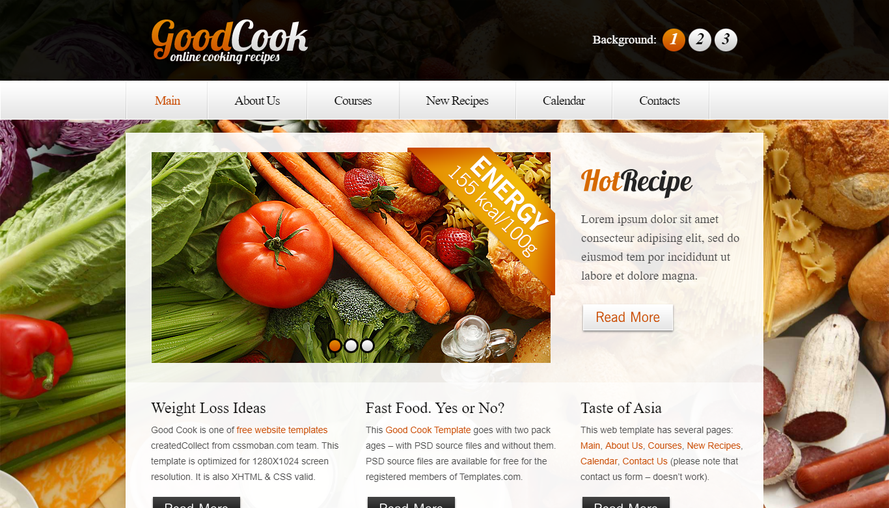 好廚藝西餐美食企業網站模板