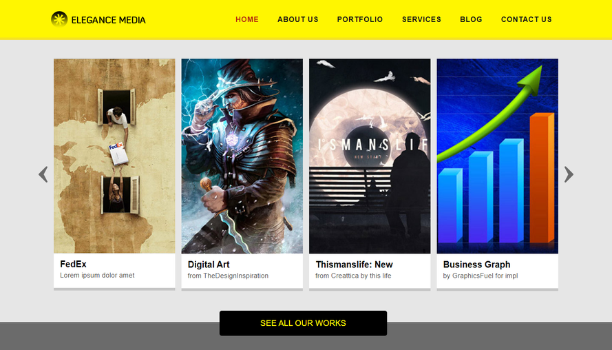 Yellow navigation film and television production company template