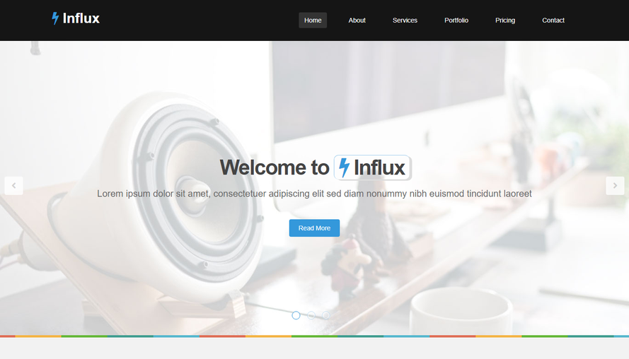 Atmospheric Internet IT company bootstrap template
