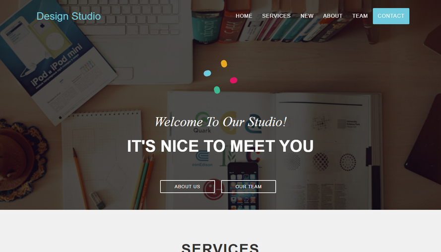 Design UI designer project display official website template