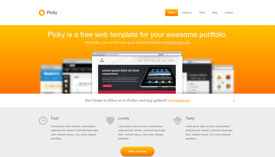 Beautiful orange technology company official template