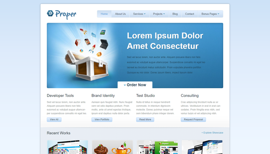 Blue exquisite Internet software enterprise template download