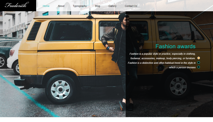 Black Men's Casual Clothing Corporate Website Template