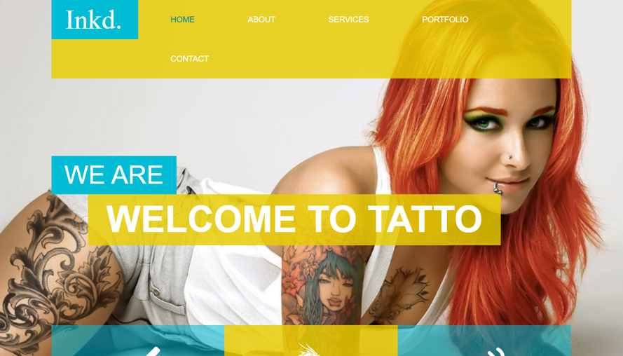 Big picture beautiful tattoo tattoo enterprise website template