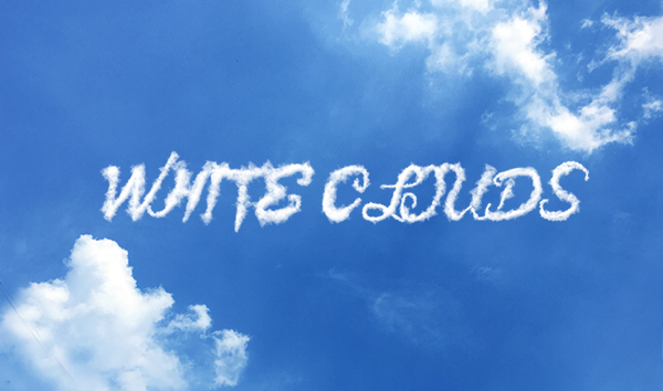 Use Photoshop to teach you three steps to make cloud font effect