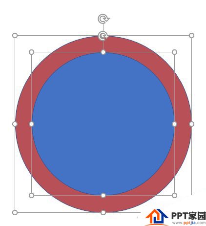 PPT怎么绘制叠加半环图形