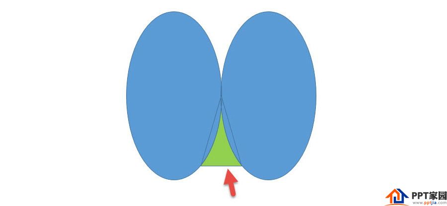 如何用PPT绘制带弧度的三角形表达？