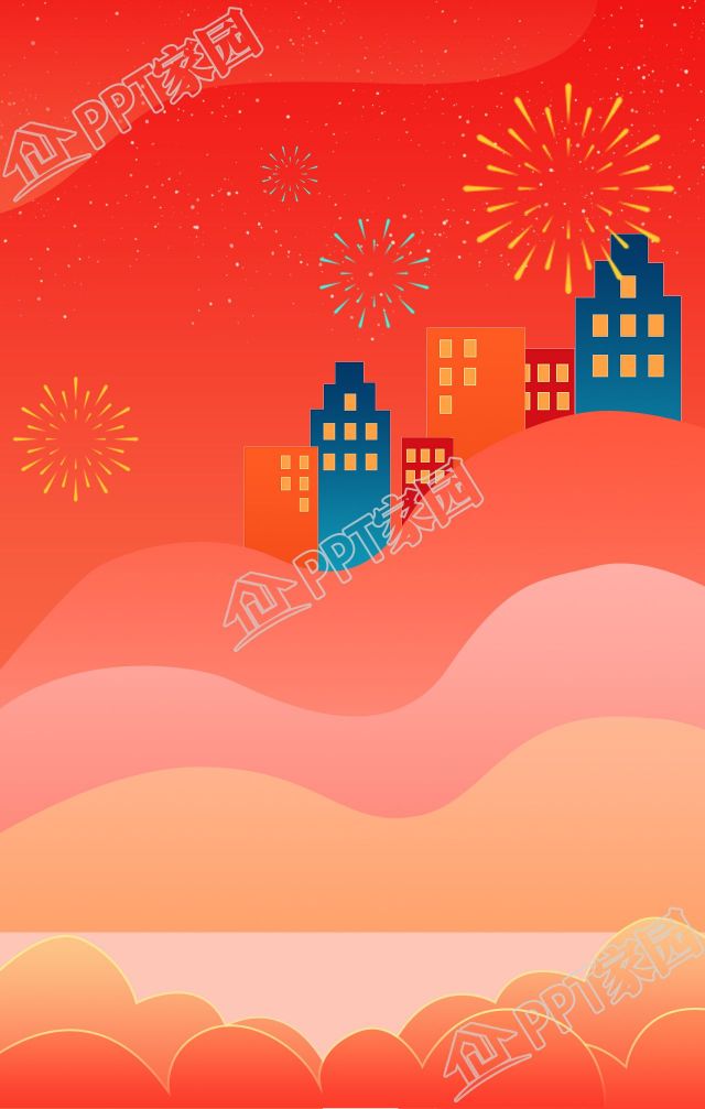 Hand-painted festive city fireworks celebration festival background download recommendation