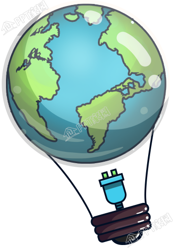 Cartoon hand-painted environmental protection theme earth bulb picture free material download recommended
