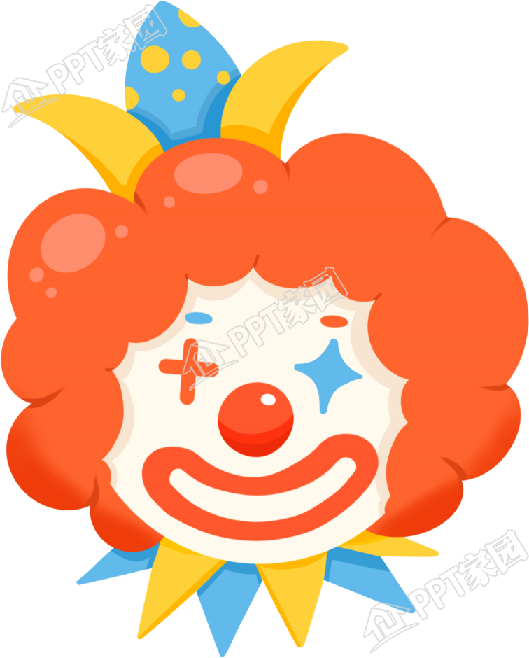 Hand-painted orange-haired clown entertainment material download recommended