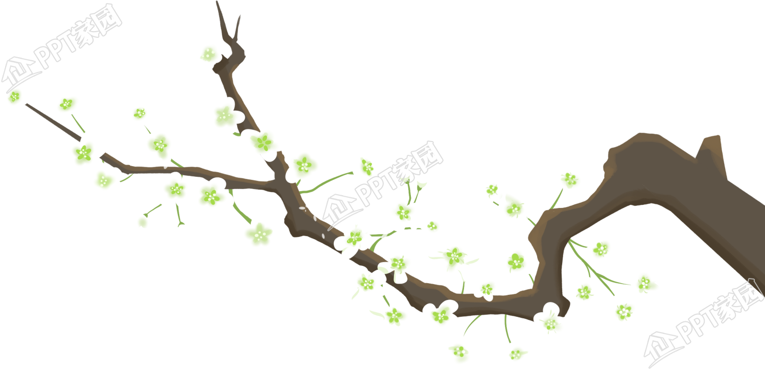 Hand-painted spring white flower branch picture free material download recommended
