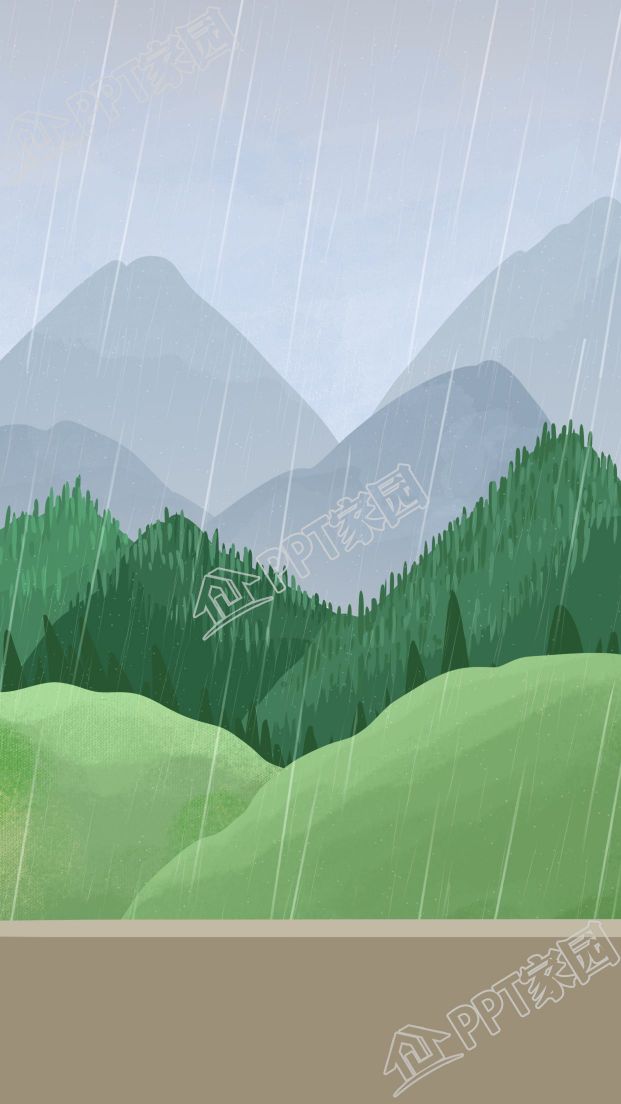 Rain in the qingming season and green mountain background picture download recommended