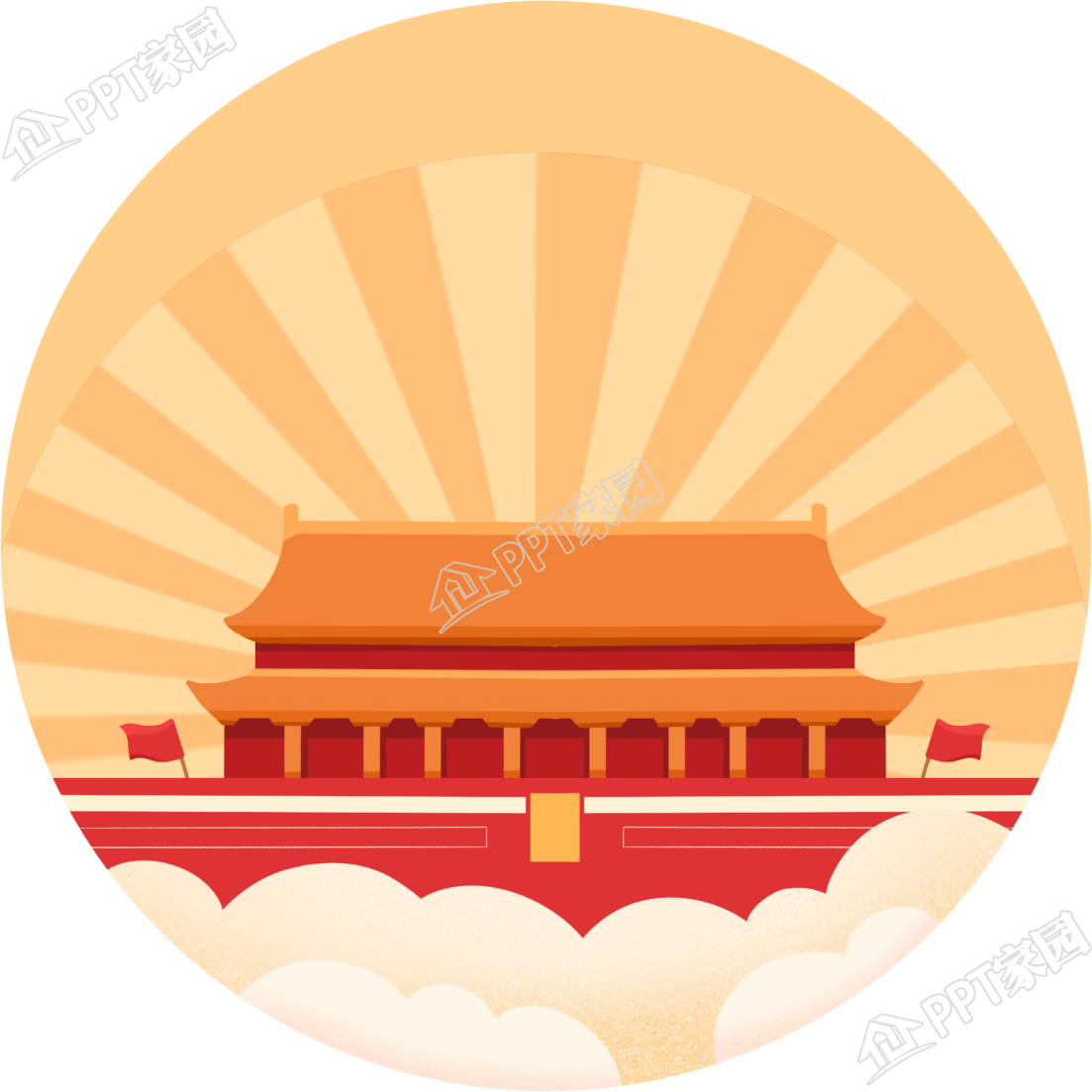Round tiananmen square icon picture material download recommended