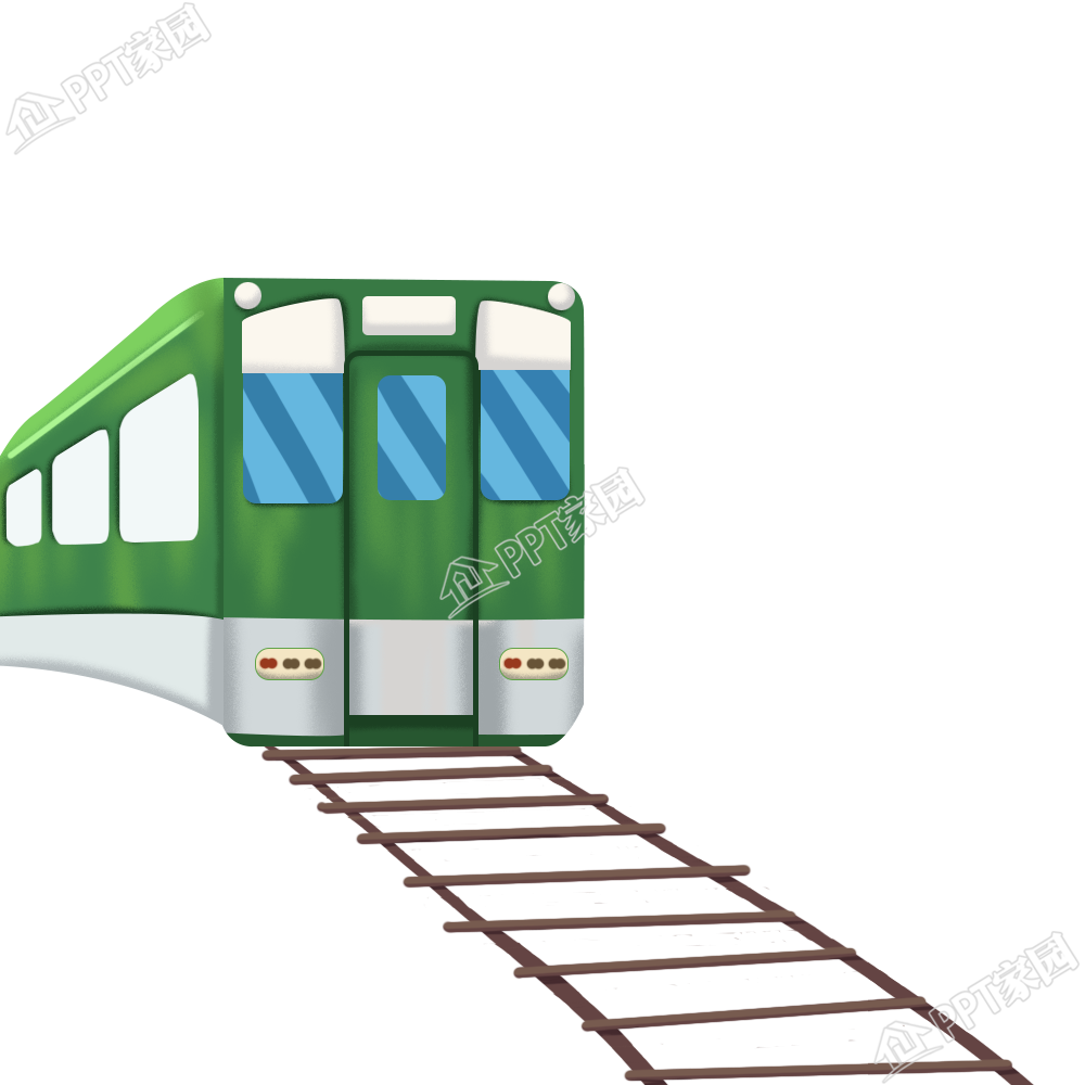 Hand-painted green train material download recommended